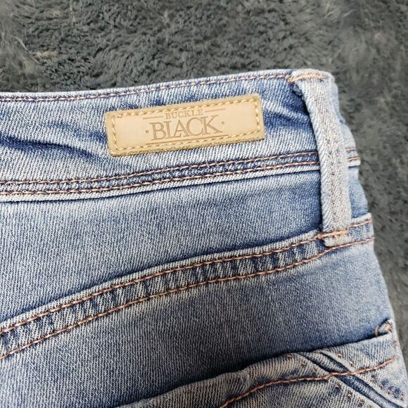 Buckle Black high rise ankle distressed destroyed jeans fit 53 button fly - Picture 14 of 14